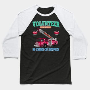 Volunteer Firefighter Fire Truck Novelty Gift Baseball T-Shirt